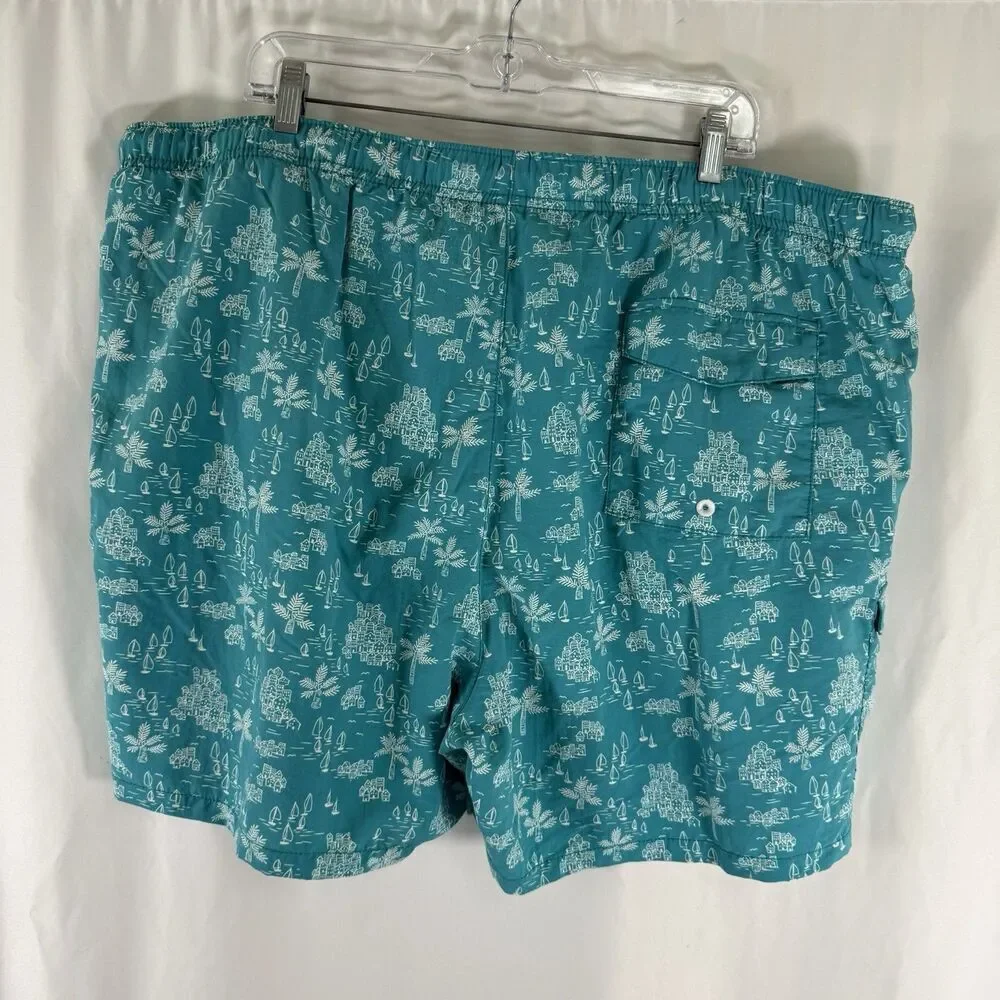 Tommy Bahama Relax Swim Trunks Men's 3XB Blue Hawaiian Mesh Lined Pockets